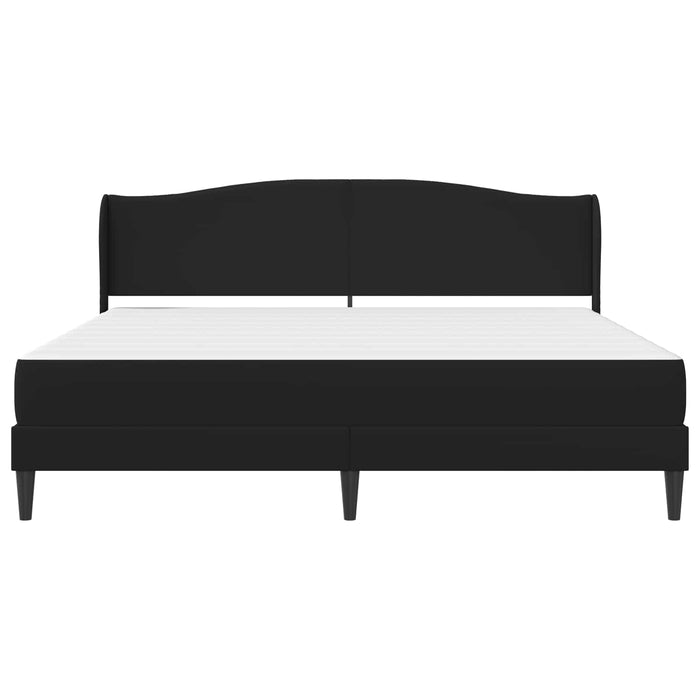 Cadru de pat cu headboard Negru 180 x 200 cm Piele artificială WALTI
