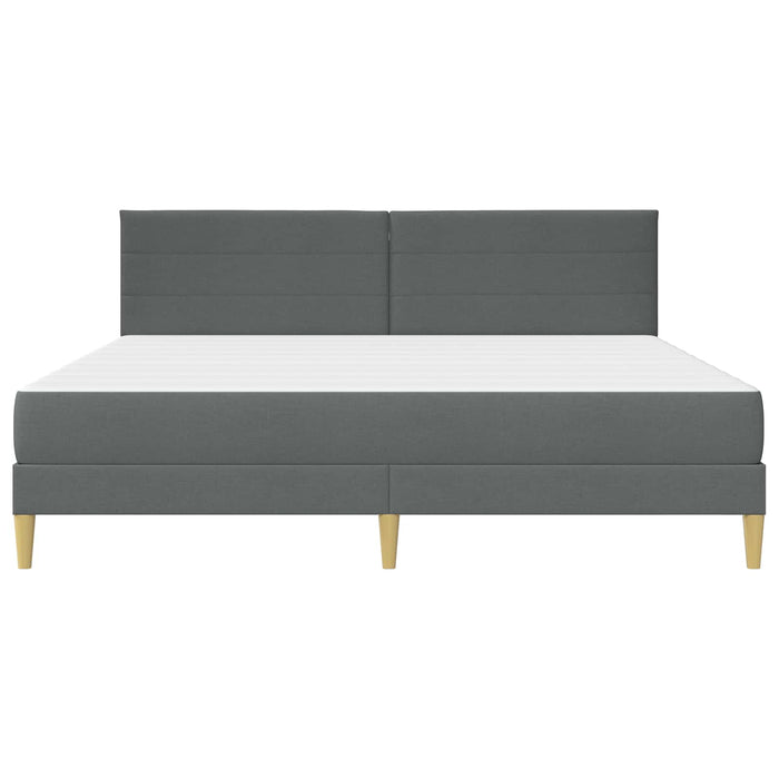 Cadru de pat cu saltea 2 pcs Gri închis 180 x 200 cm țesătură - WALTI WALTI