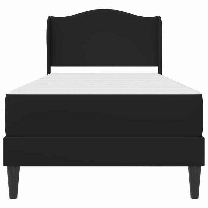 Cadru de pat cu headboard Negru 90 x 190 cm Piele artificială WALTI