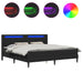 Cadru de pat cu saltea Negru 180 x 200 cm Piele artificială - WALTI WALTI