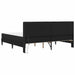Cadru de pat cu saltea Negru 180 x 200 cm Piele artificială - WALTI WALTI