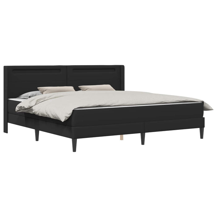 Cadru de pat cu saltea Negru 180 x 200 cm Piele artificială - WALTI WALTI