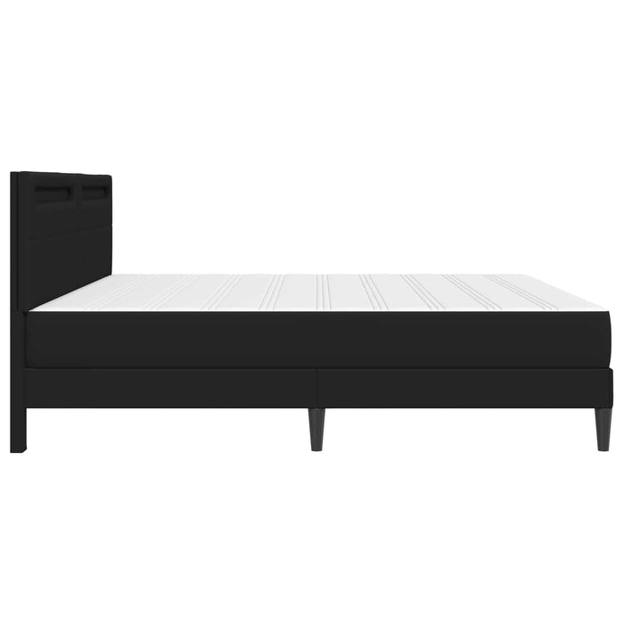 Cadru de pat cu benzi LED Negru 180 x 200 cm Piele artificială WALTI