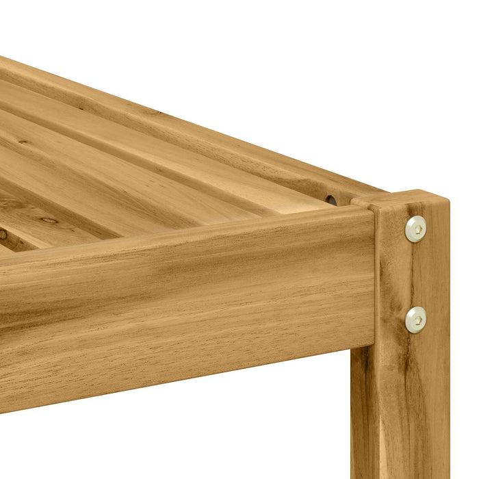Masă de exterior Lemn Solid de Acacia Alb 59 x 59 x 37 cm - WALTI WALTI