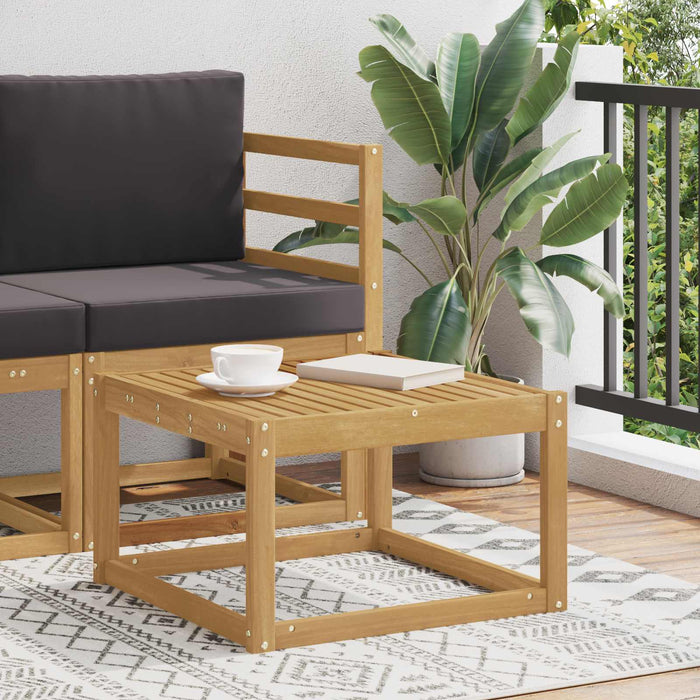 Masă de exterior Lemn Solid de Acacia Alb 59 x 59 x 37 cm - WALTI WALTI
