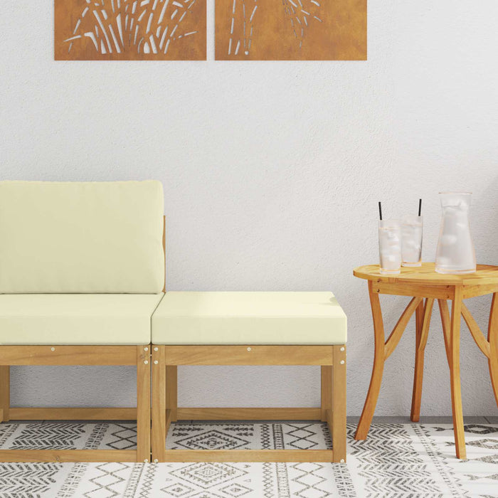 Hocker de Exterior Lemn Solid de Acacia Alb - WALTI WALTI