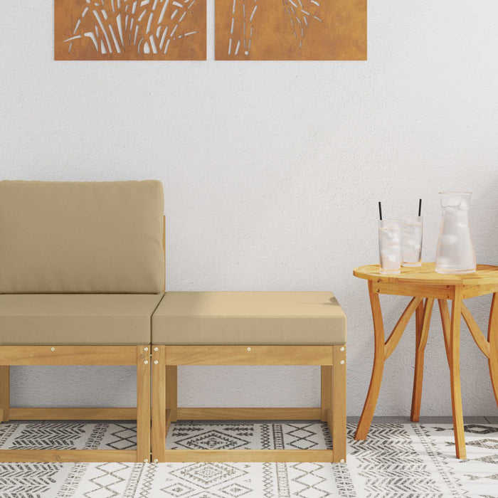 Hocker de Exterior Lemn Solid de Acacia Alb - WALTI WALTI