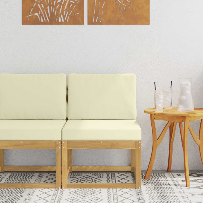 Set de canapele de exterior Alb și crem 59 x 63 x 73 cm - WALTI WALTI
