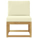 Set de canapele de exterior Alb și crem 59 x 63 x 73 cm - WALTI WALTI