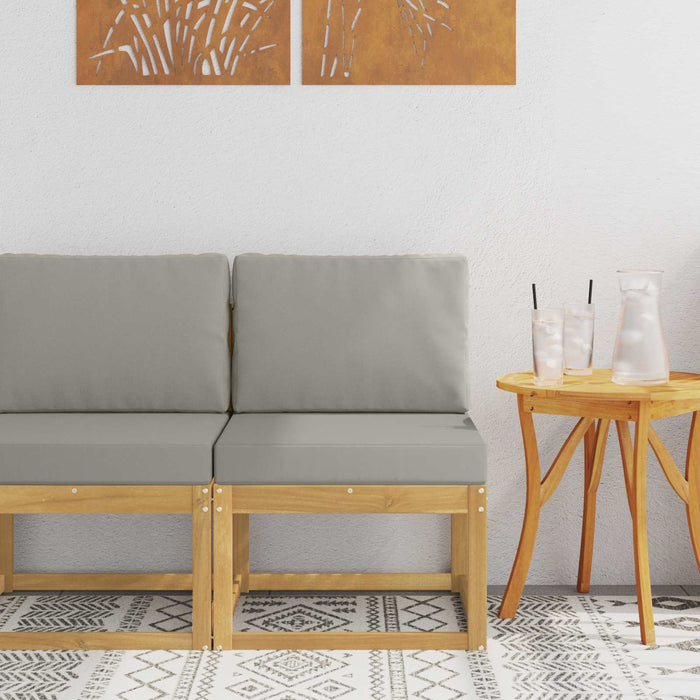 Set de canapele de exterior Alb și gri deschis 59 x 63 x 73 cm - WALTI WALTI