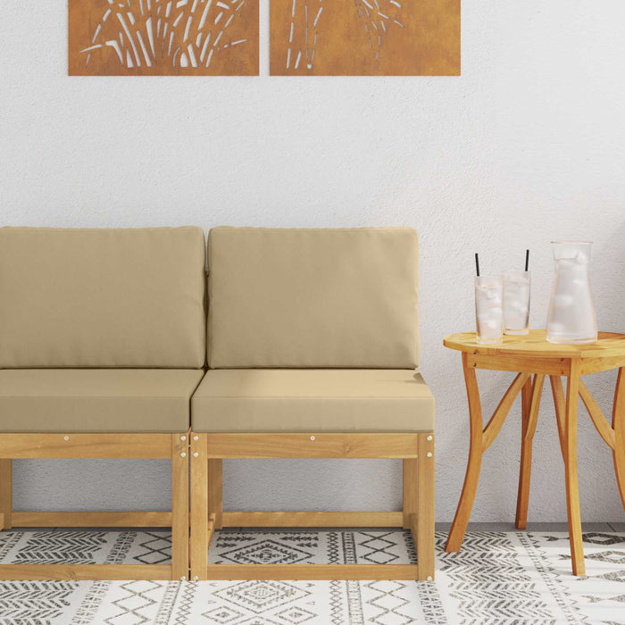 Set de canapele de exterior Alb și Bej 59 x 63 x 73 cm - WALTI WALTI