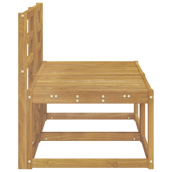 2 Bucată Canapea Medie pentru Exterior Lemn Solid de Acacia Alb WALTI