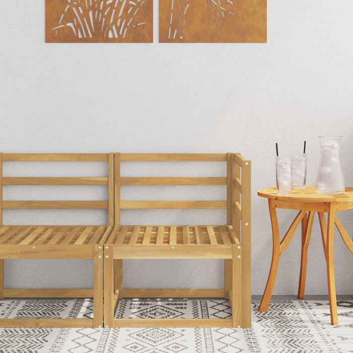 Sofa Colțar pentru Exterior Lemn Solid de Acacia Alb - WALTI WALTI