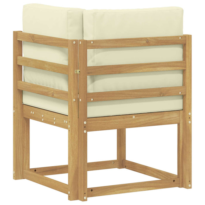 Sofa Colțar pentru Exterior Lemn Solid de Acacia Alb - WALTI WALTI