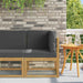 Sofa Colțar pentru Exterior Lemn Solid de Acacia Alb - WALTI WALTI