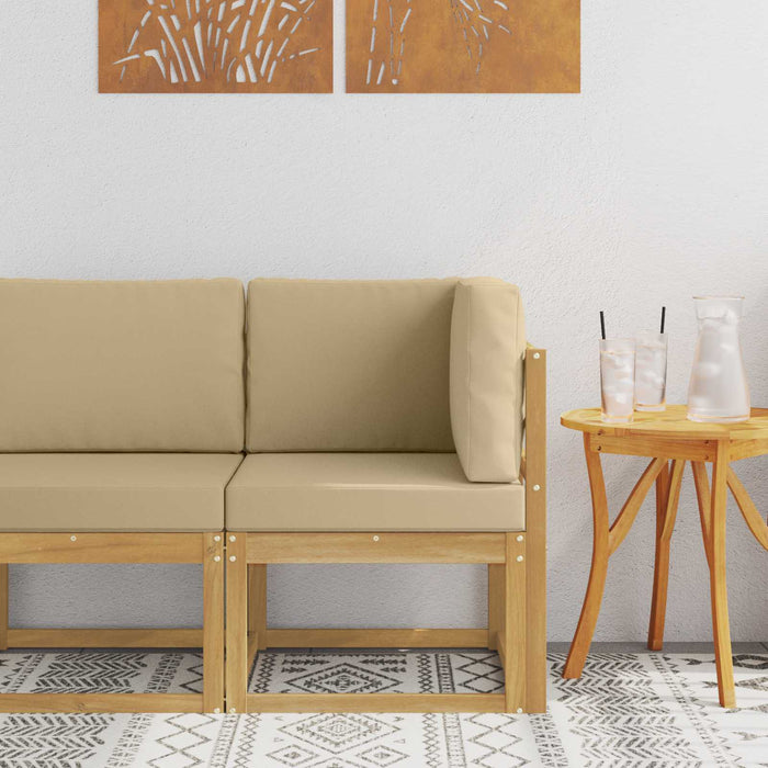 Sofa Colțar pentru Exterior Lemn Solid de Acacia Alb - WALTI WALTI