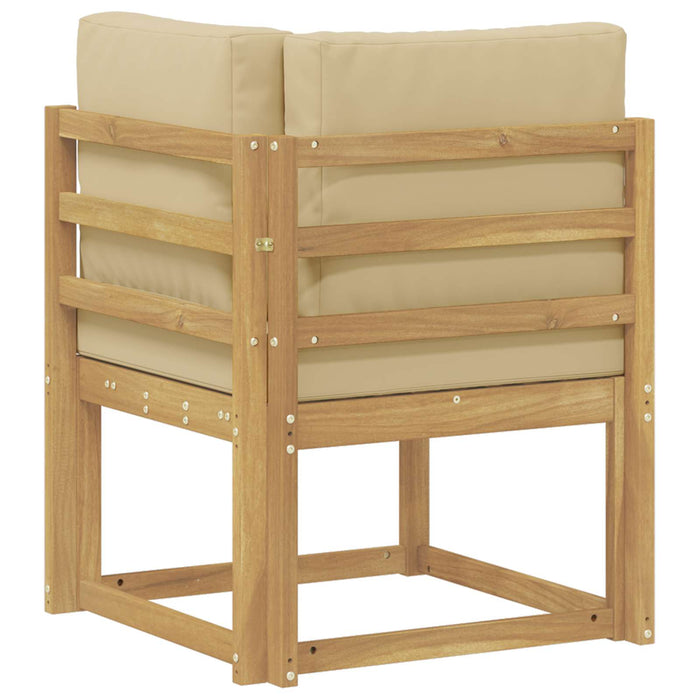 Sofa Colțar pentru Exterior Lemn Solid de Acacia Alb - WALTI WALTI