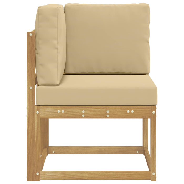 Sofa Colțar pentru Exterior Lemn Solid de Acacia Alb - WALTI WALTI