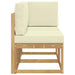 Canapea de exterior din mijloc și colț cu pernă 2 Bucată Alb - WALTI WALTI