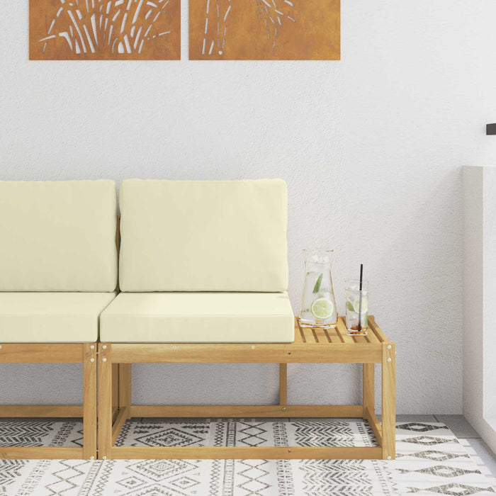Canapea de exterior Alb 91 x 63 x 73 cm Lemn Solid de Acacia - WALTI WALTI
