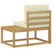 Canapea de exterior Alb 91 x 63 x 73 cm Lemn Solid de Acacia - WALTI WALTI