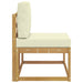 Canapea de exterior Alb 91 x 63 x 73 cm Lemn Solid de Acacia - WALTI WALTI
