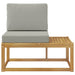 Canapea de exterior Alb 91 x 63 x 73 cm Lemn Solid de Acacia - WALTI WALTI