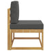 Canapea de exterior Alb 91 x 63 x 73 cm Lemn Solid de Acacia - WALTI WALTI