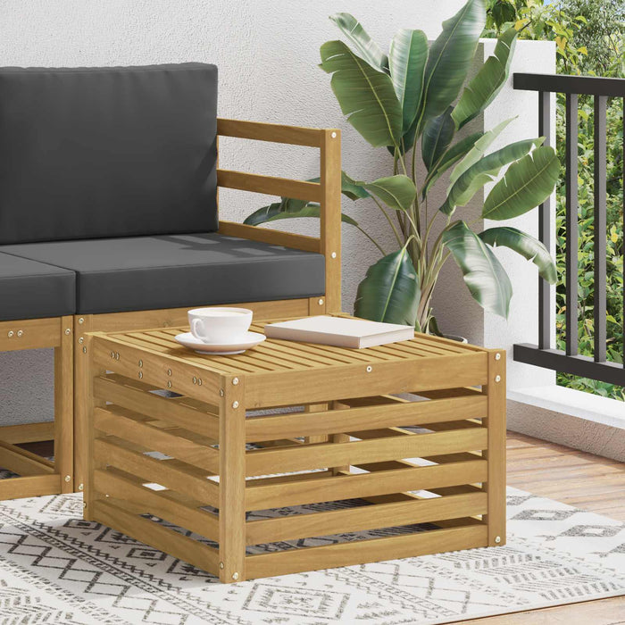Masă de exterior Lemn Solid de Acacia Alb 59 x 59 x 37 cm - WALTI WALTI
