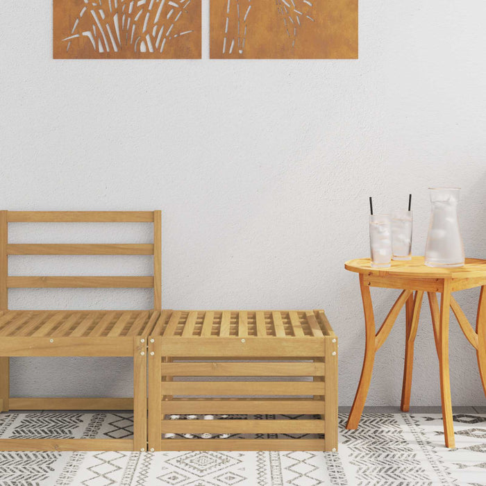Taburet pentru exterior Lemn Solid de Acacia Alb - WALTI WALTI