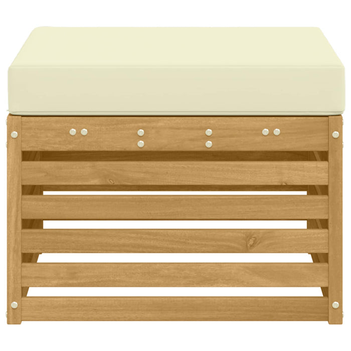Taburet pentru exterior Lemn Solid de Acacia Alb - WALTI WALTI