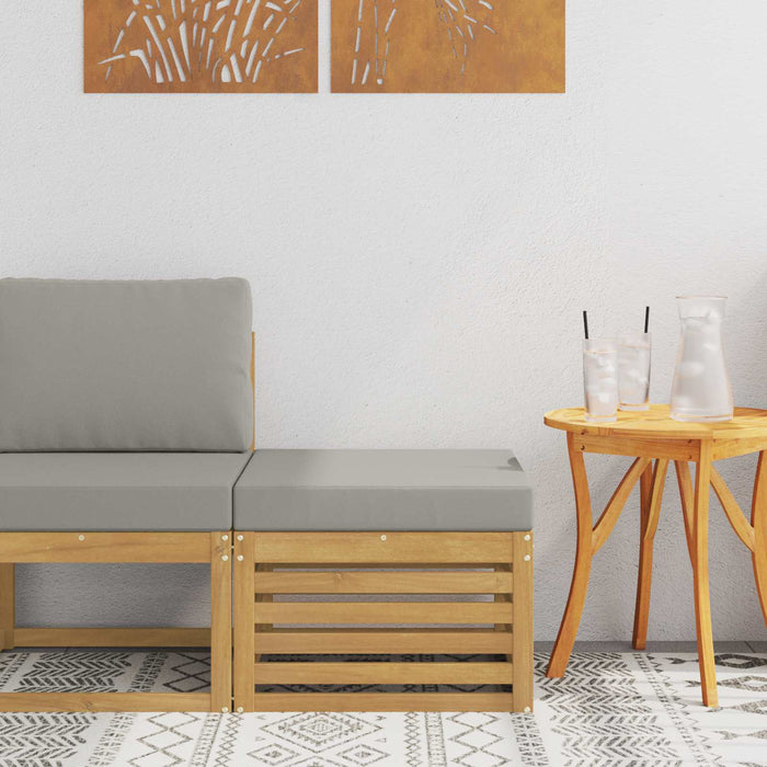 Taburet pentru exterior Lemn Solid de Acacia Alb - WALTI WALTI