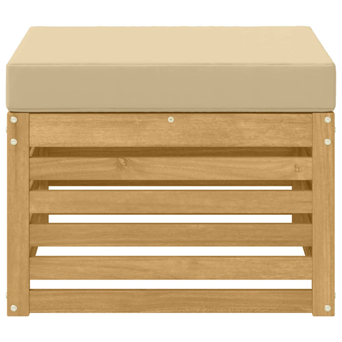 Taburet pentru exterior Lemn Solid de Acacia Alb - WALTI WALTI