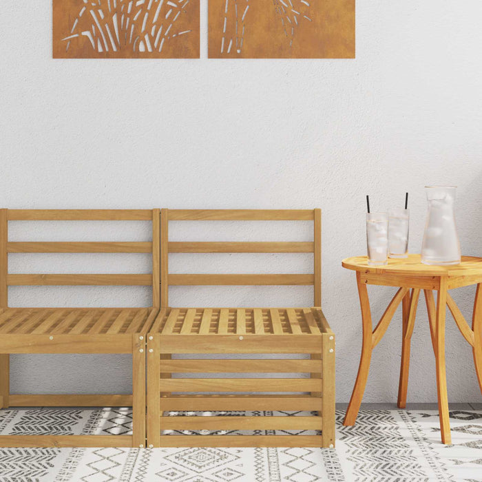 Canapea Medie pentru Exterior Lemn Solid de Acacia Alb - WALTI WALTI