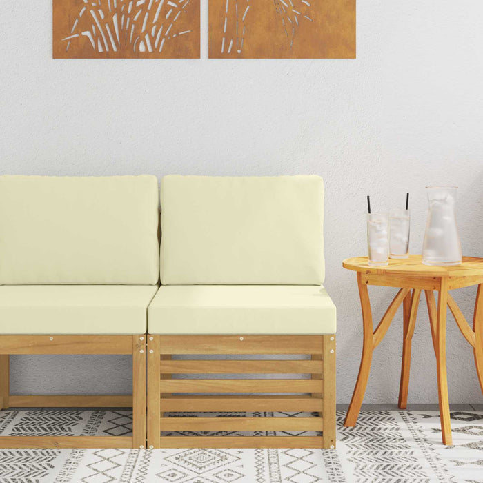 Canapea Medie pentru Exterior Lemn Solid de Acacia Alb - WALTI WALTI