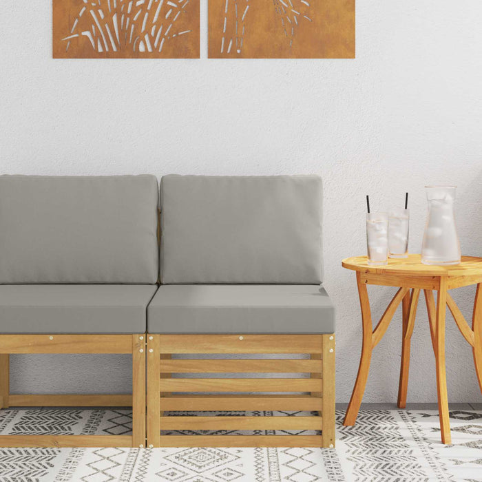 Canapea Medie pentru Exterior Lemn Solid de Acacia Alb - WALTI WALTI