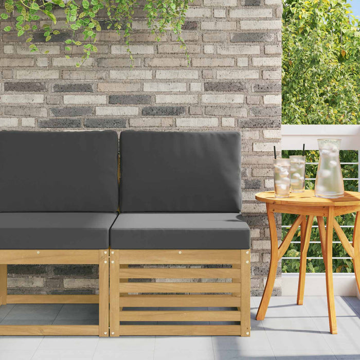 Canapea Medie pentru Exterior Lemn Solid de Acacia Alb - WALTI WALTI