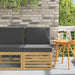 Canapea Medie pentru Exterior Lemn Solid de Acacia Alb - WALTI WALTI