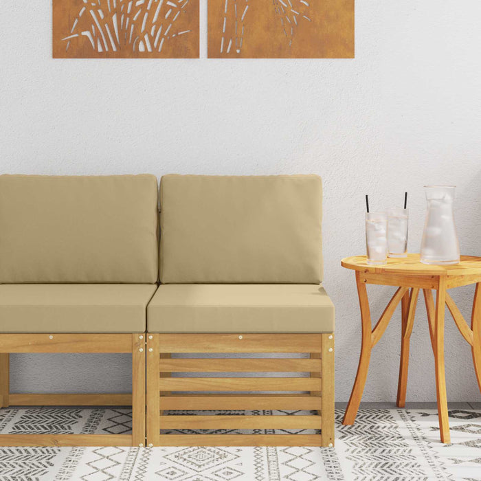 Canapea Medie pentru Exterior Lemn Solid de Acacia Alb - WALTI WALTI