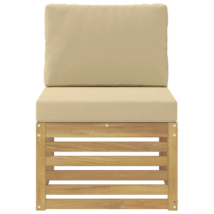 Canapea Medie pentru Exterior Lemn Solid de Acacia Alb - WALTI WALTI