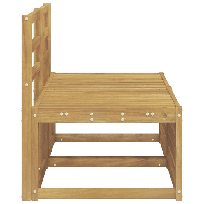 2 Bucată Canapea Medie pentru Exterior Lemn Solid de Acacia Alb - WALTI WALTI