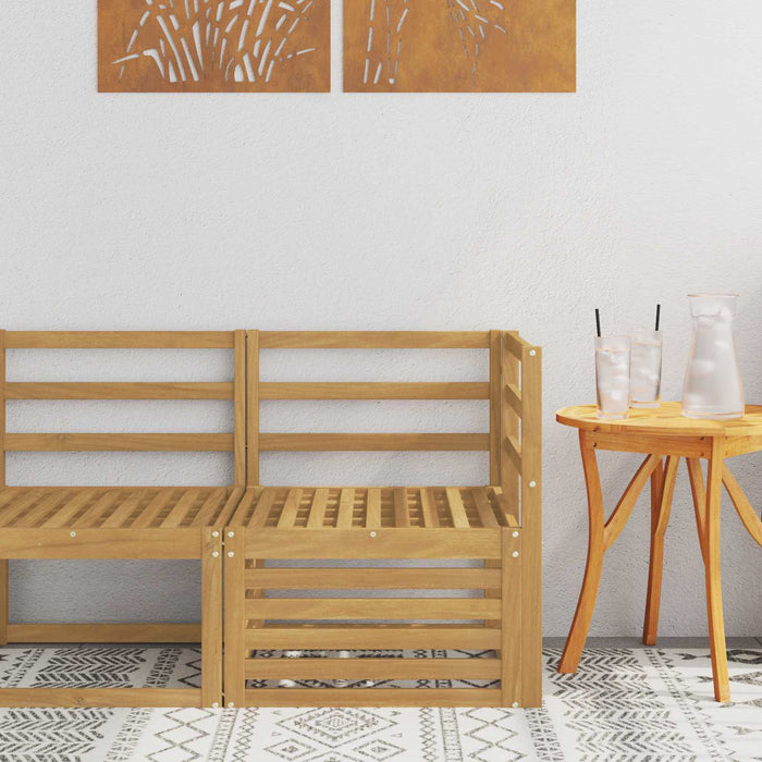 Sofa Colțar pentru Exterior Lemn Solid de Acacia Alb - WALTI WALTI