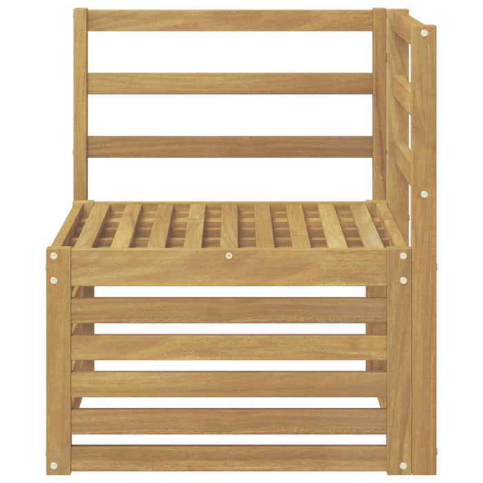 Sofa Colțar pentru Exterior Lemn Solid de Acacia Alb - WALTI WALTI