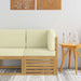 Sofa Colțar pentru Exterior Lemn Solid de Acacia Alb - WALTI WALTI
