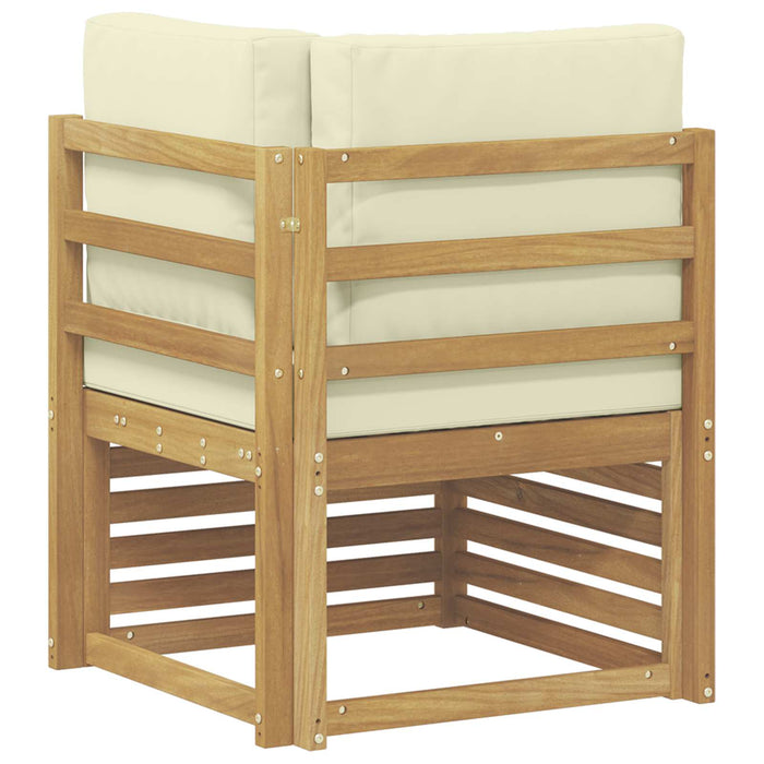 Sofa Colțar pentru Exterior Lemn Solid de Acacia Alb - WALTI WALTI