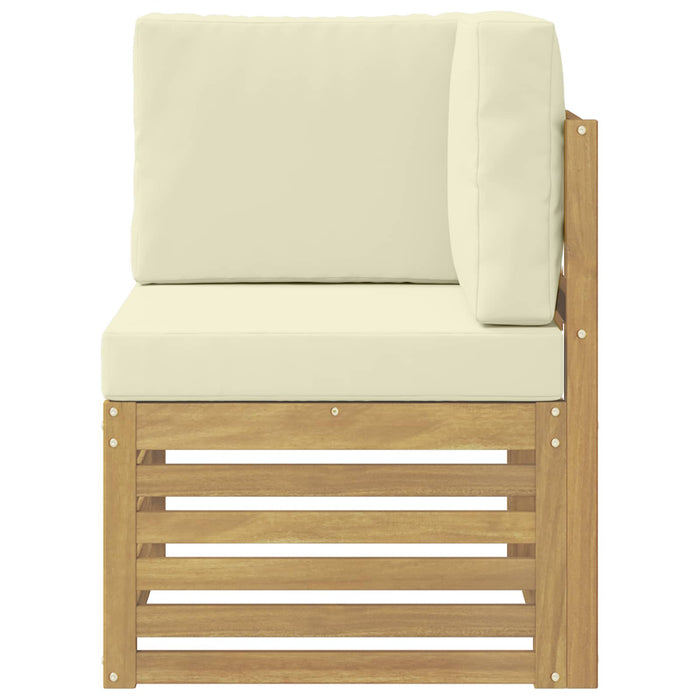 Sofa Colțar pentru Exterior Lemn Solid de Acacia Alb - WALTI WALTI