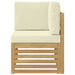 Sofa Colțar pentru Exterior Lemn Solid de Acacia Alb - WALTI WALTI