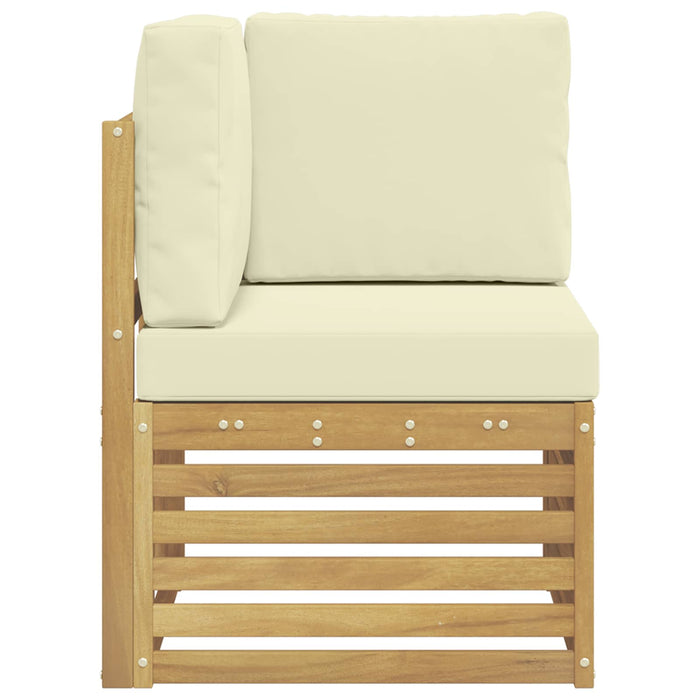 Sofa Colțar pentru Exterior Lemn Solid de Acacia Alb - WALTI WALTI