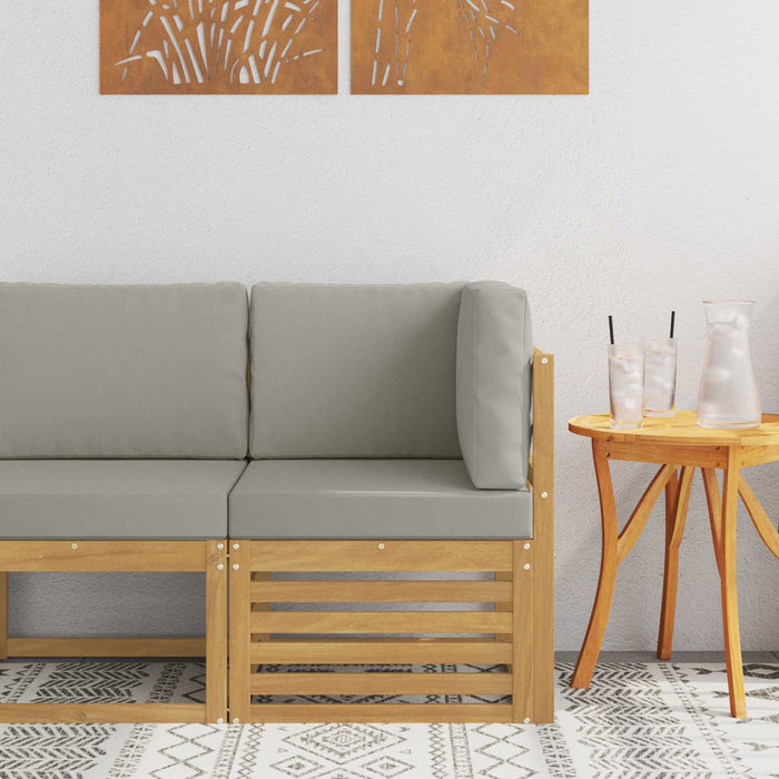 Sofa Colțar pentru Exterior Lemn Solid de Acacia Alb - WALTI WALTI
