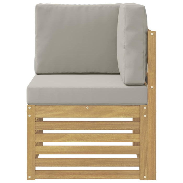 Sofa Colțar pentru Exterior Lemn Solid de Acacia Alb - WALTI WALTI